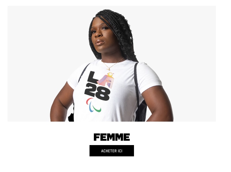 T-Shirt Femme PARIS 2024 Collection Officielle Jeux Olympiques - Coton JO Paris